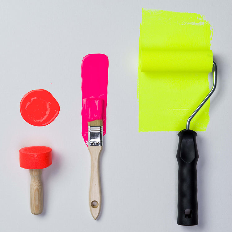 Fluorescent paints GLOW AQUA for interior design